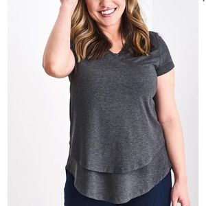 Latched Mama Nursing Tee XXL Charcoal